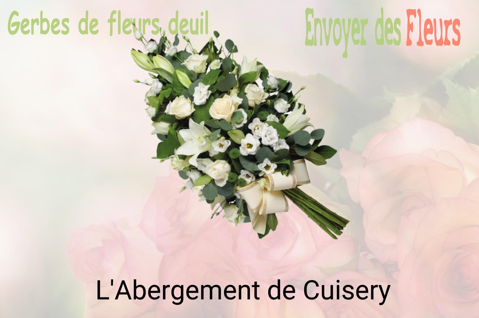 Gerbe de fleurs de deuil livrée à L'Abergement-de-Cuisery